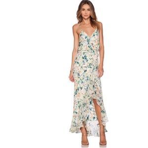 Parker Halle floral Maxi 100% silk Dress/Gown in Monticello Sz XS